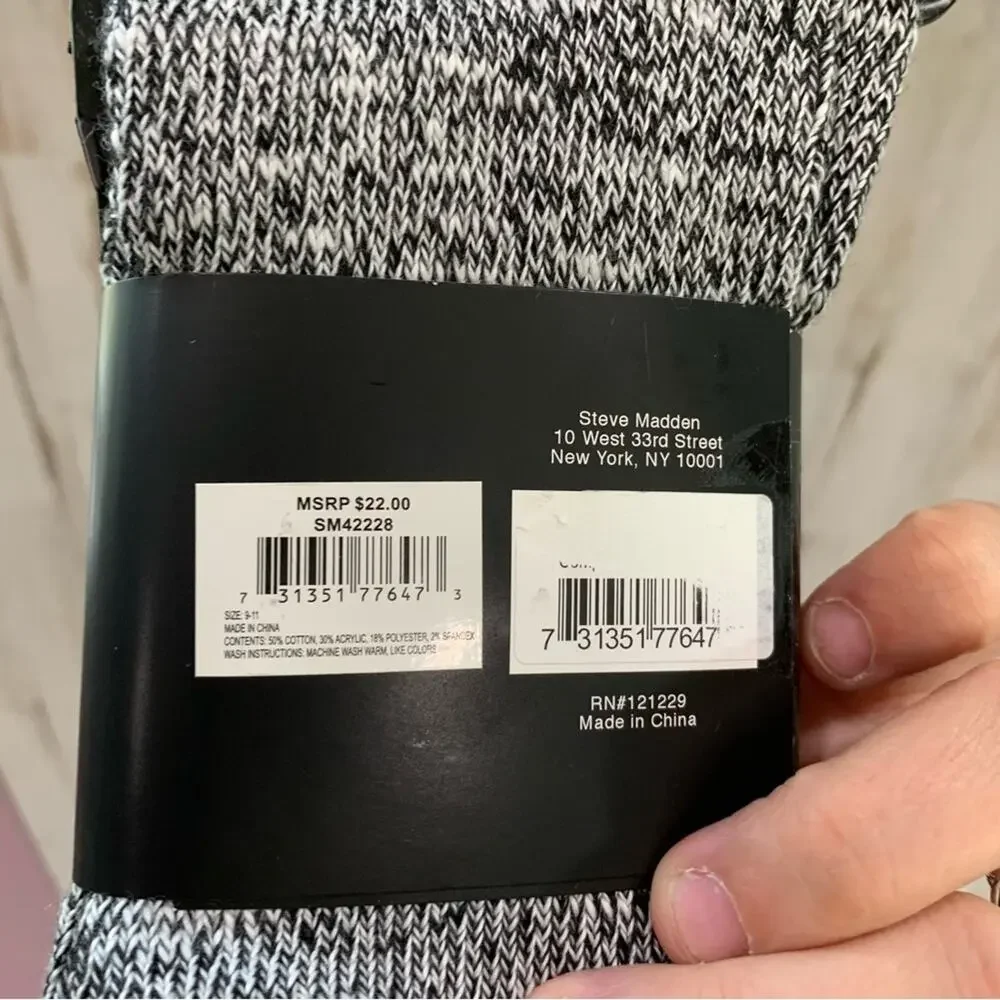 NWT Steve Madden Boot Socks Metallic Colored 2 Pairs